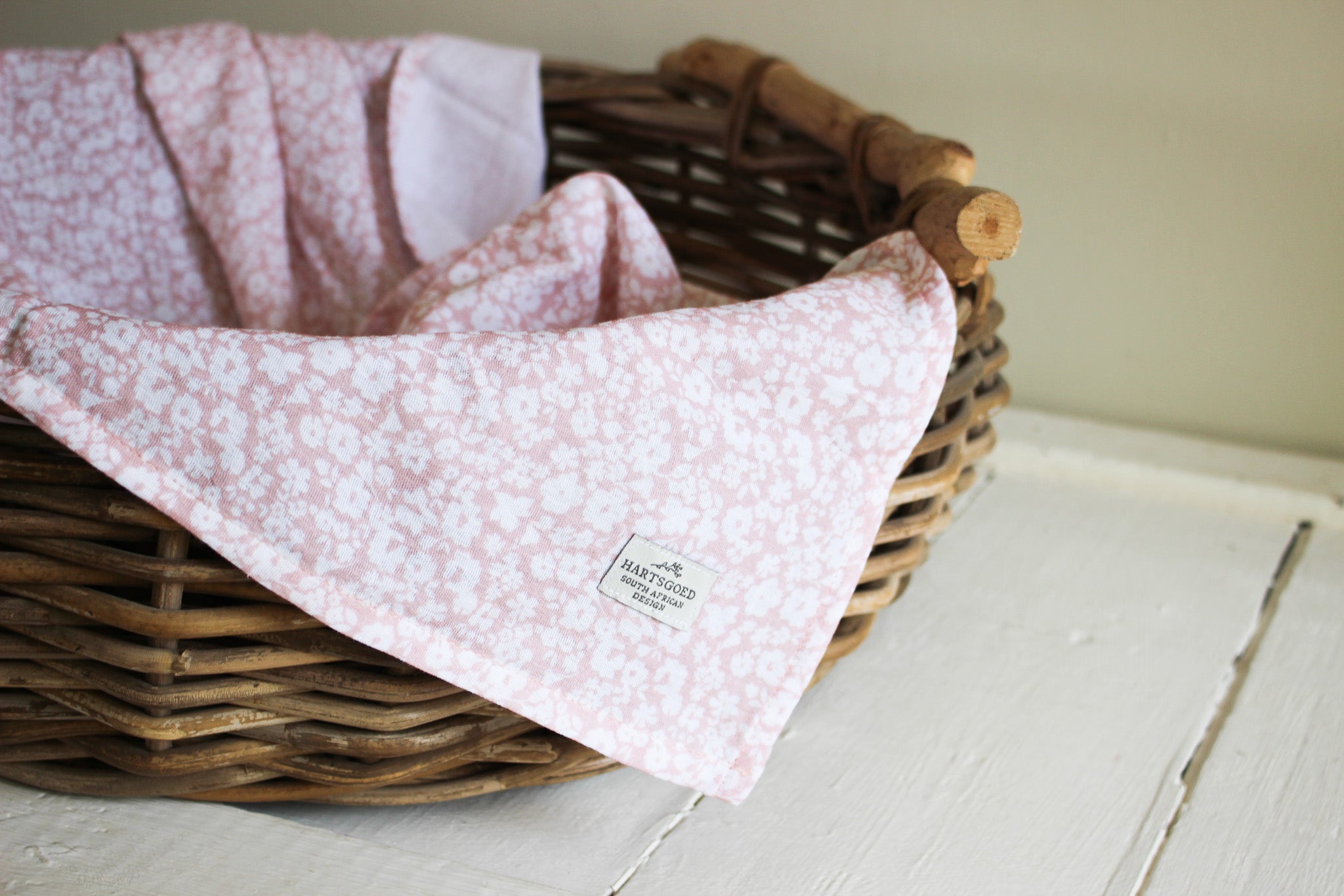 Karookind Heirloom Muslin Blanket | Dusty Rose | Flower Fields