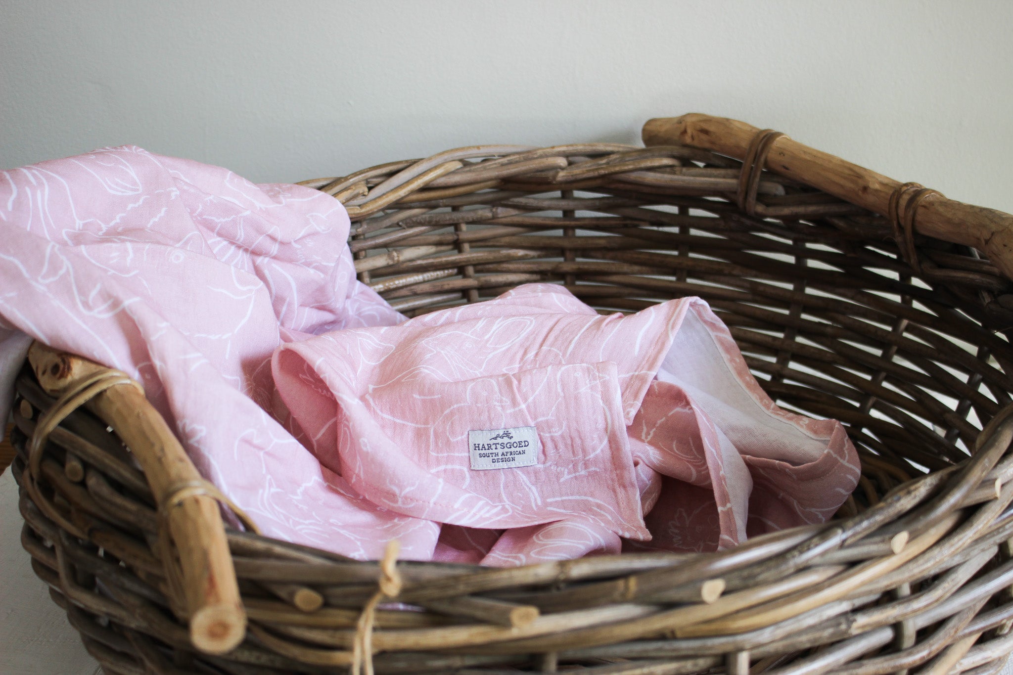 Karookind Heirloom Muslin Blanket | Dusty Rose | Farm Animals