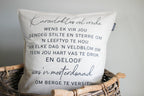 Linen Cushion Cover | Karoovlaktes vol vrede | 50x50cm