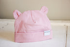Handmade Baby Bear Beanie | Dusty Pink