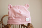 Handmade Baby Bear Beanie | Dusty Pink
