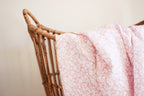 Karookind Heirloom Muslin Blanket | Dusty Rose | Flower Fields