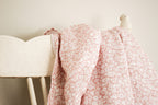Karookind Heirloom Muslin Blanket | Dusty Rose | Flower Fields