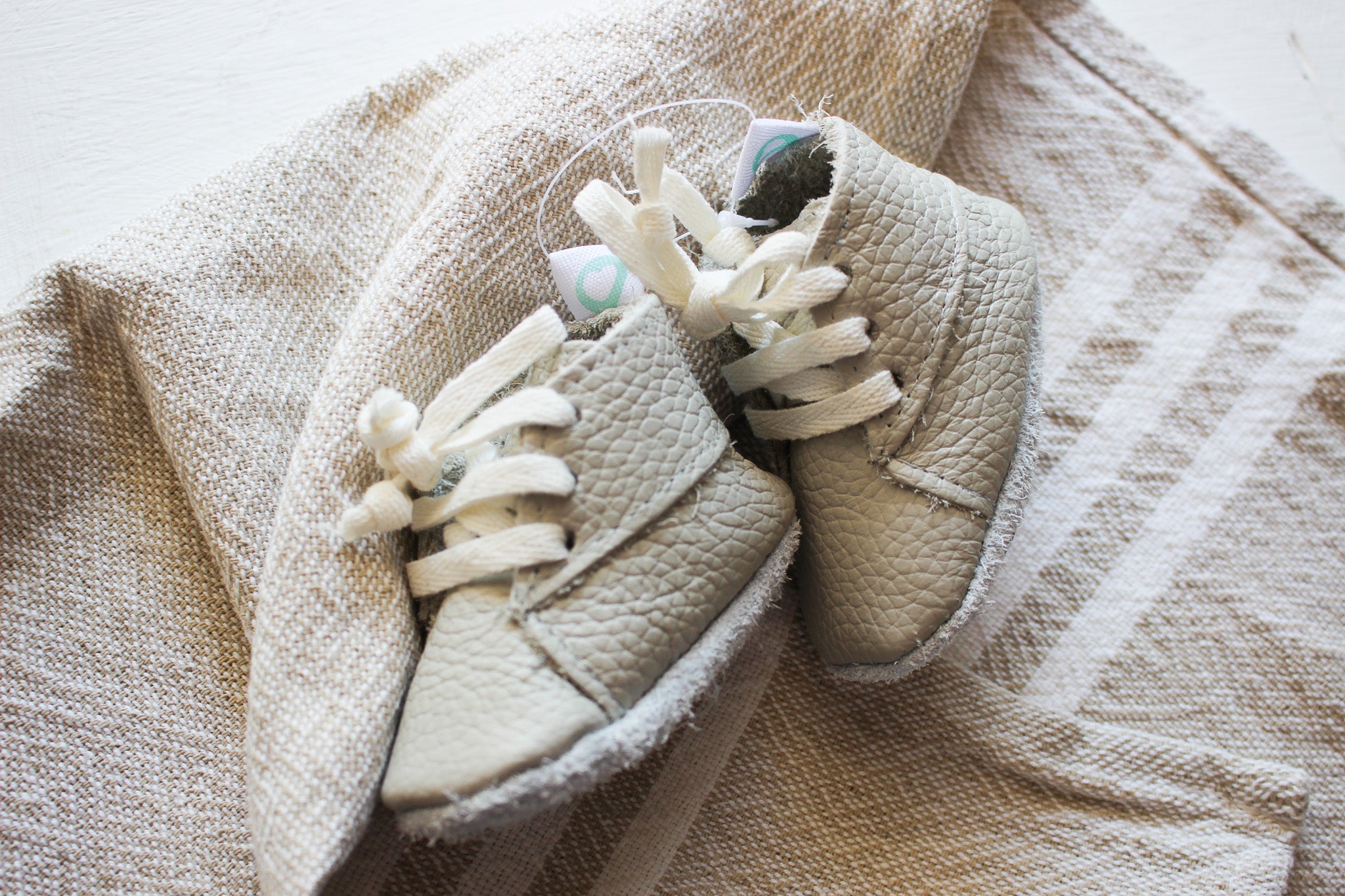 Handmade Baby Vellies | Taupe Leather