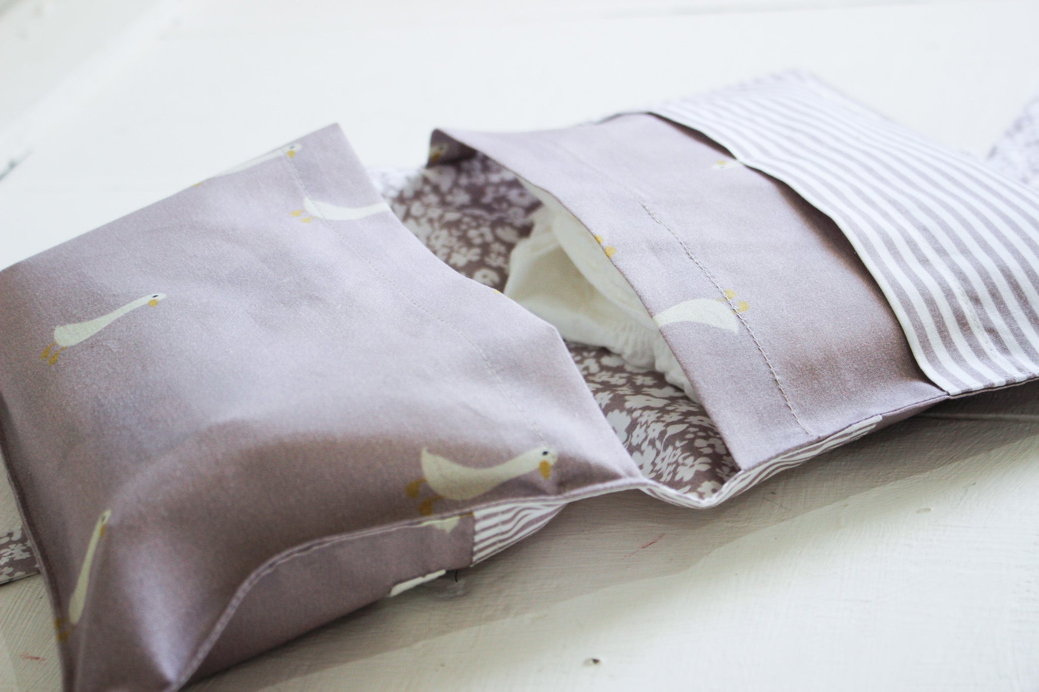 Nappy Clutch | Ducks | Mauve