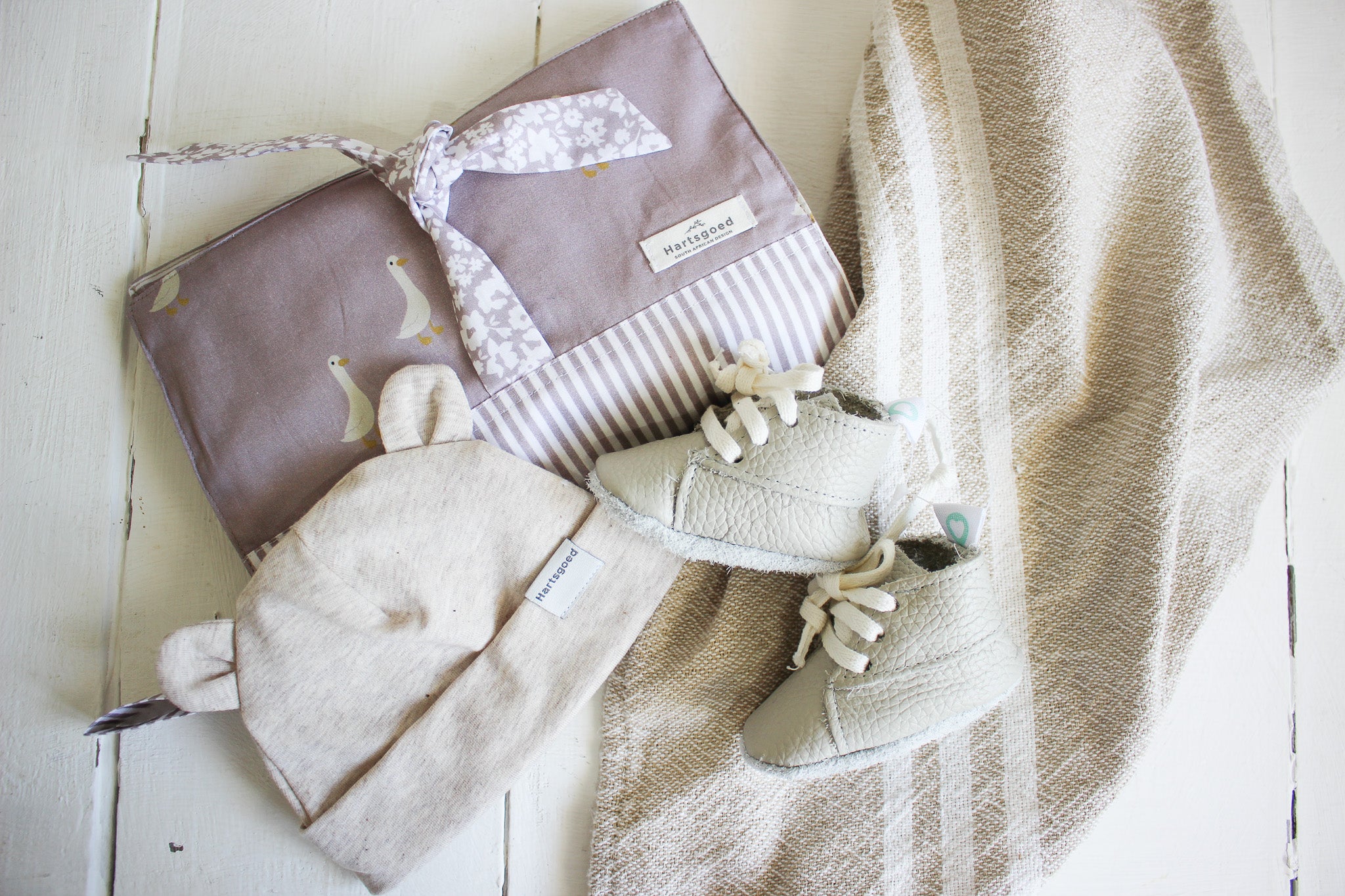 Handmade Baby Vellies | Taupe Leather
