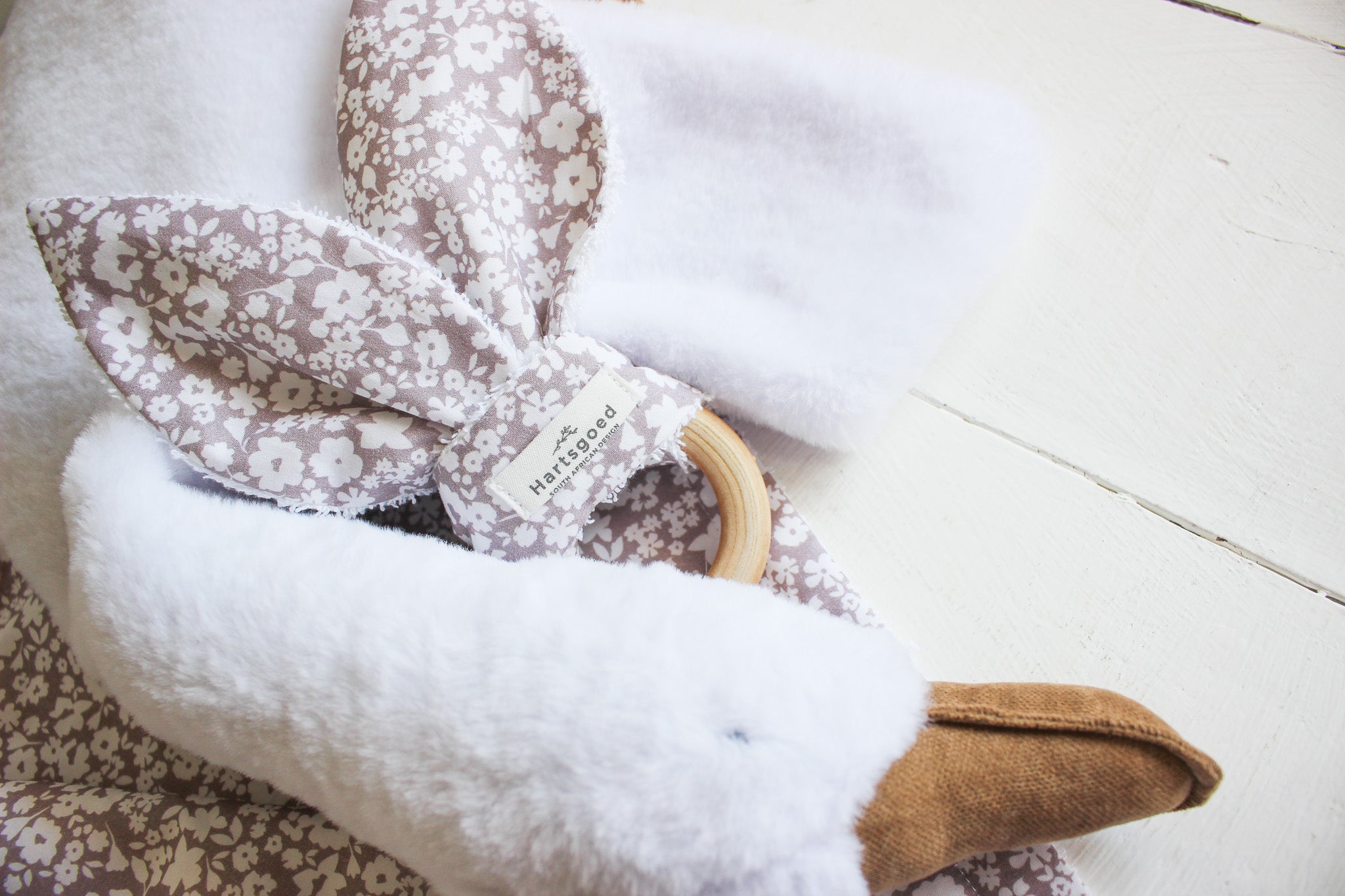 Wooden Teether | Flower Fields | Mauve