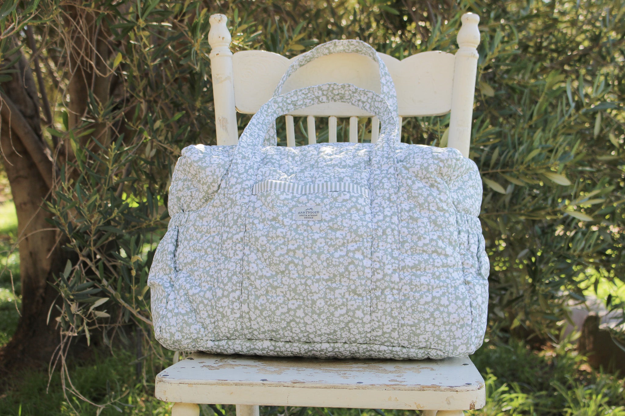 Quilted Cotton Nappy & Weekender Bag | Karoo Fields