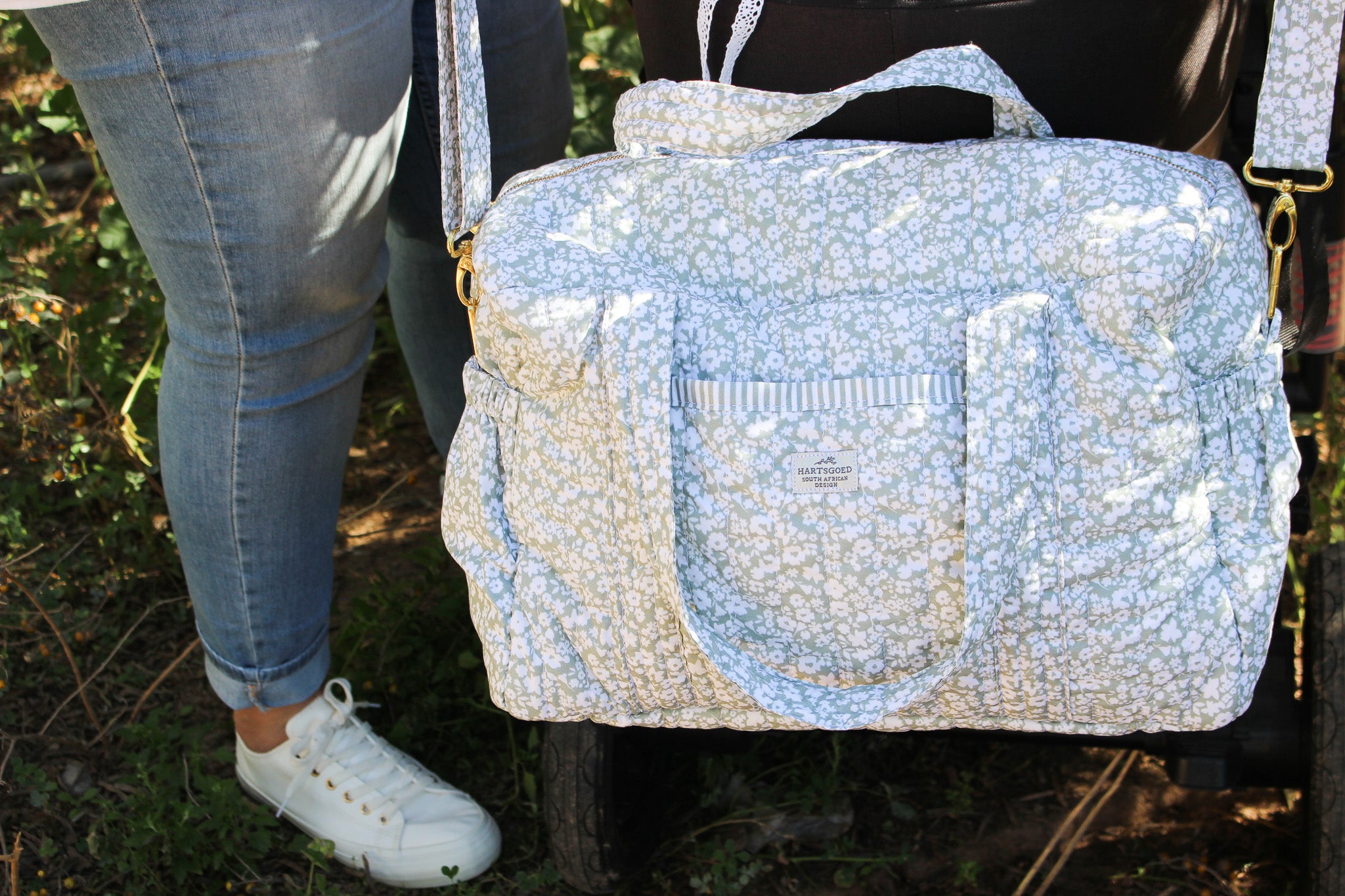 Quilted Cotton Nappy & Weekender Bag | Karoo Fields