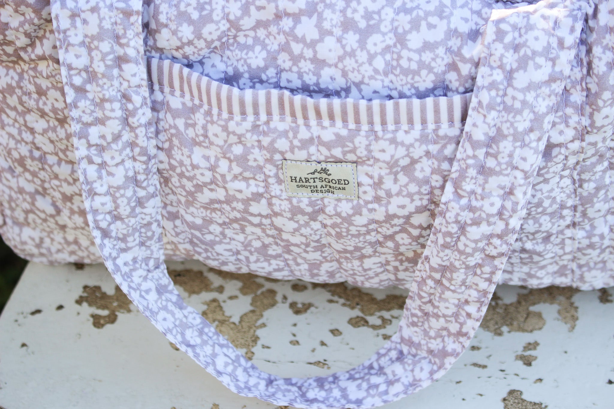 Quilted Cotton Nappy & Weekender Bag | Mauve