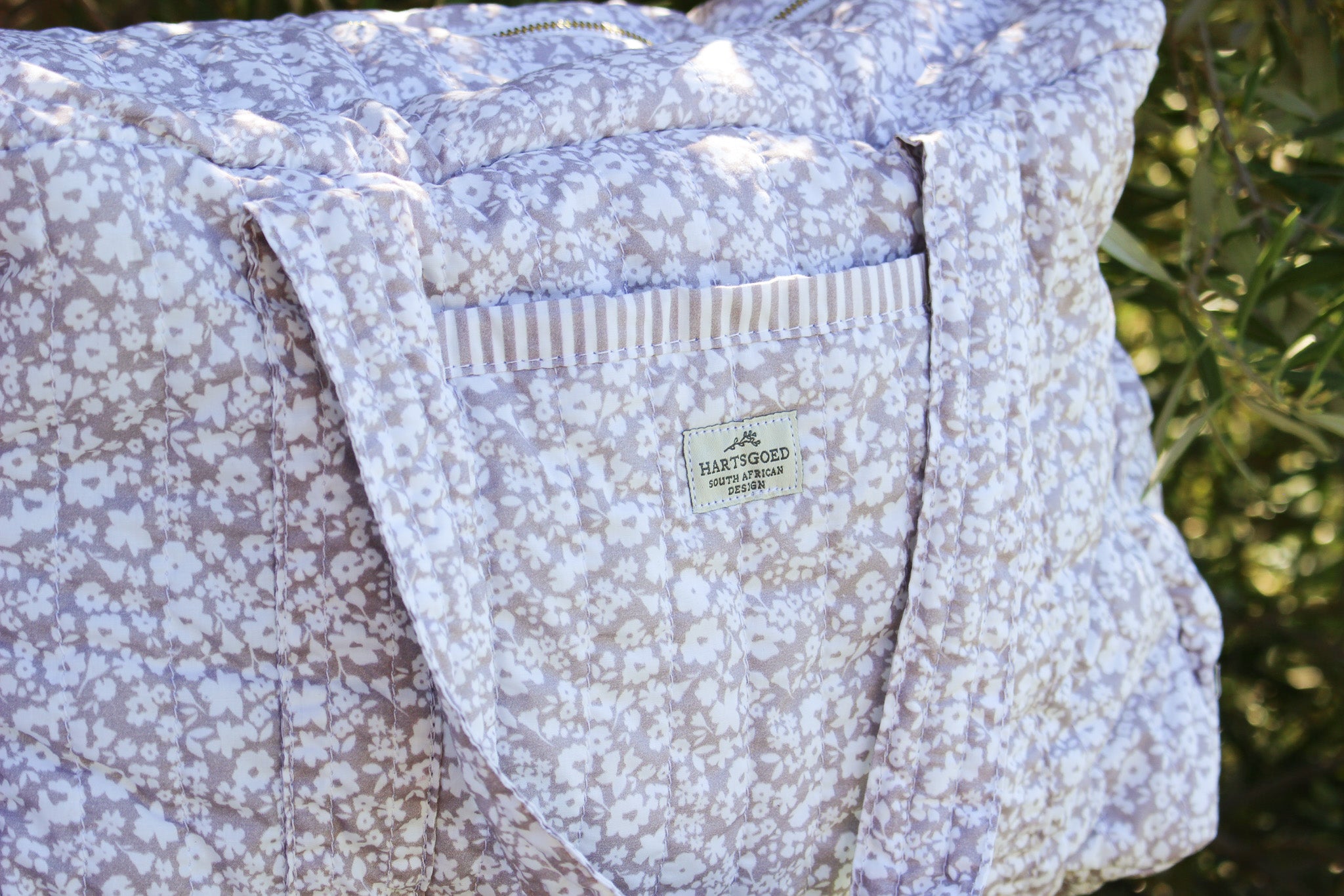 Quilted Cotton Nappy & Weekender Bag | Mauve