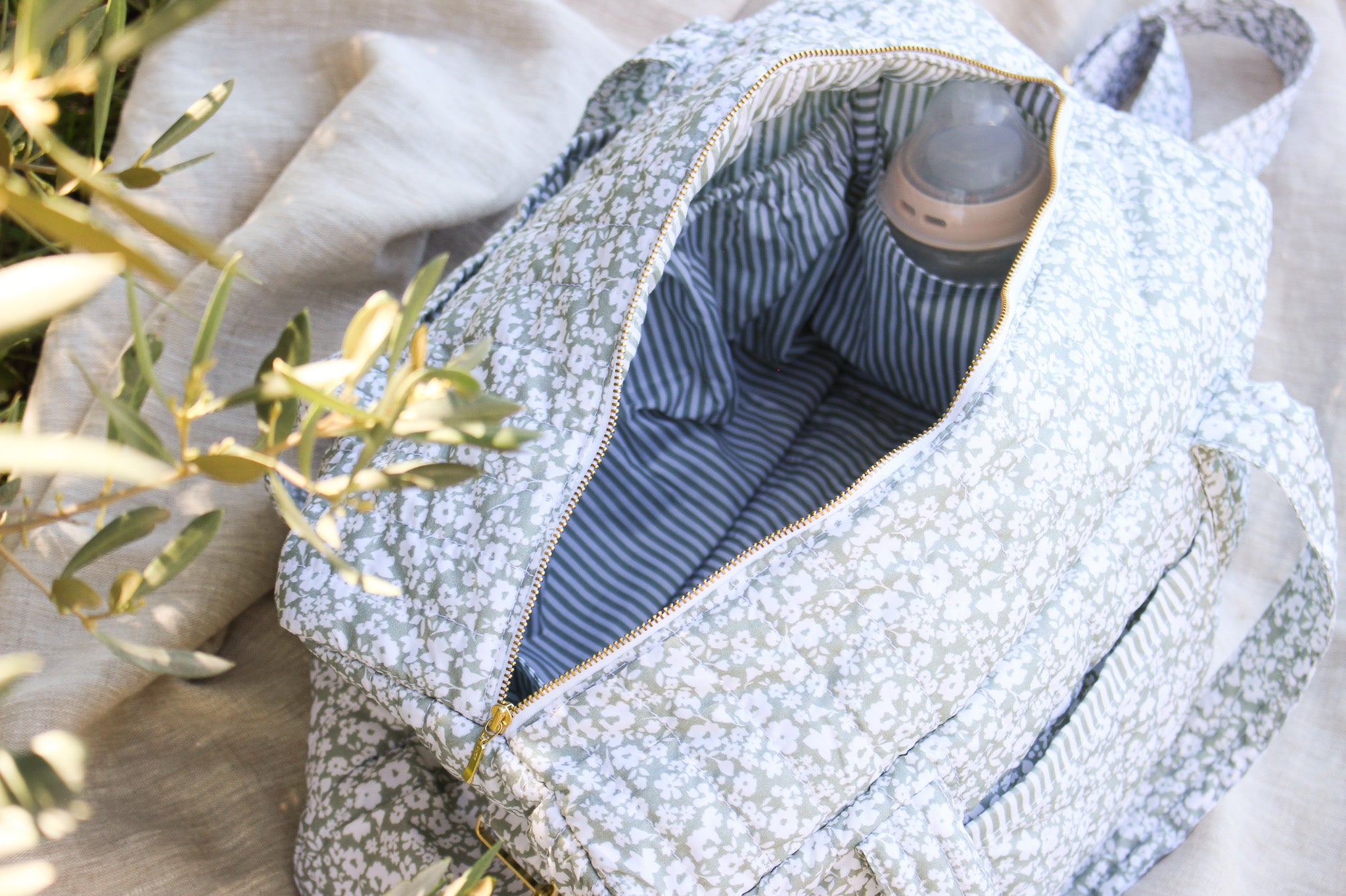 Quilted Cotton Nappy & Weekender Bag | Karoo Fields