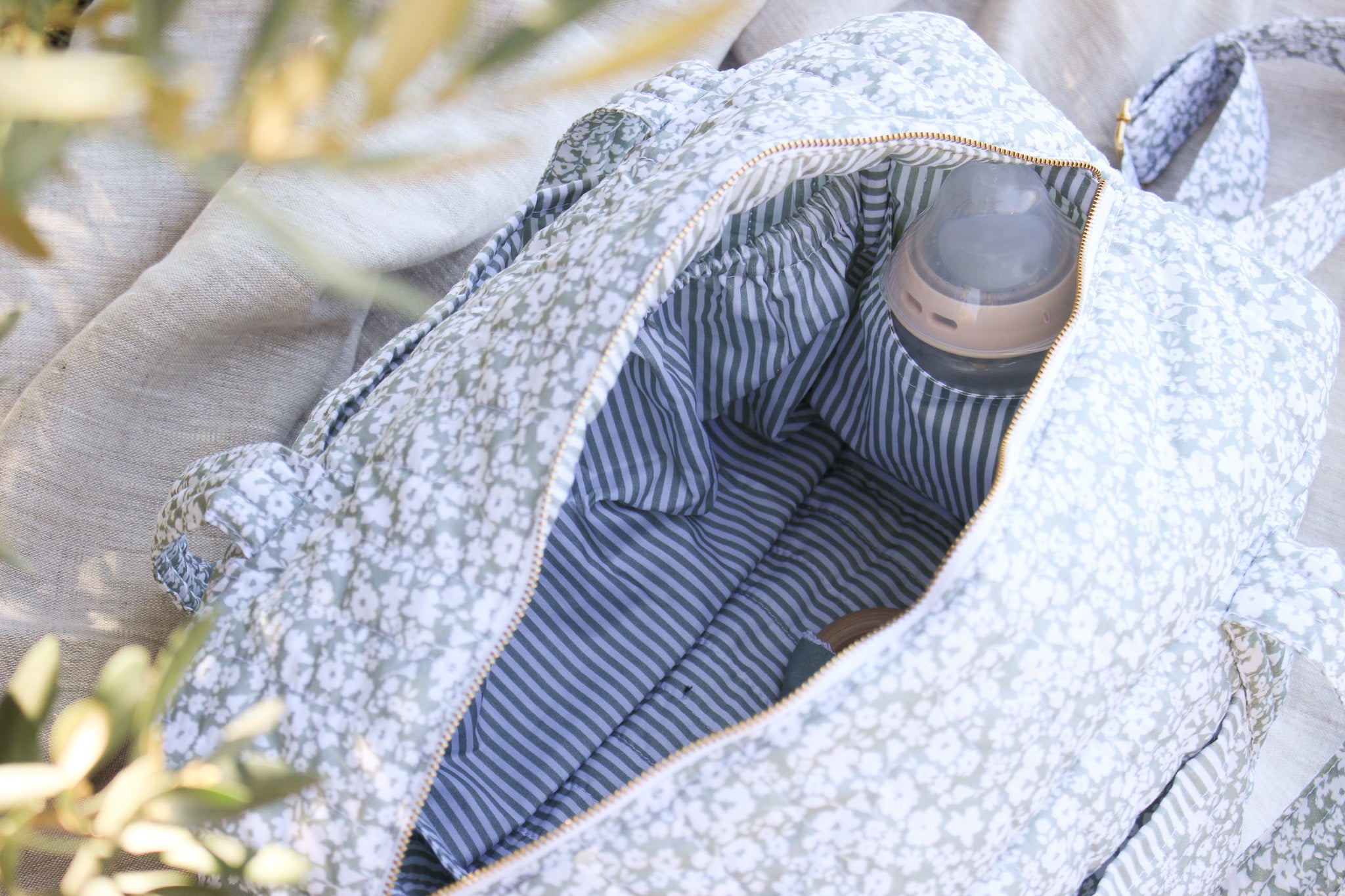 Quilted Cotton Nappy & Weekender Bag | Karoo Fields
