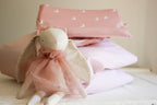 Cot  Duvet Set (100% Cotton) | Ducks & Lines | Dusty Rose