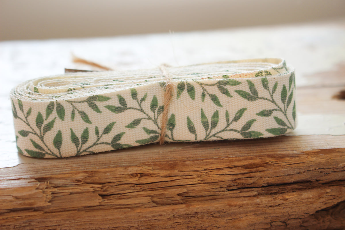 Ribbon 4m |  Green Leaves 20mm