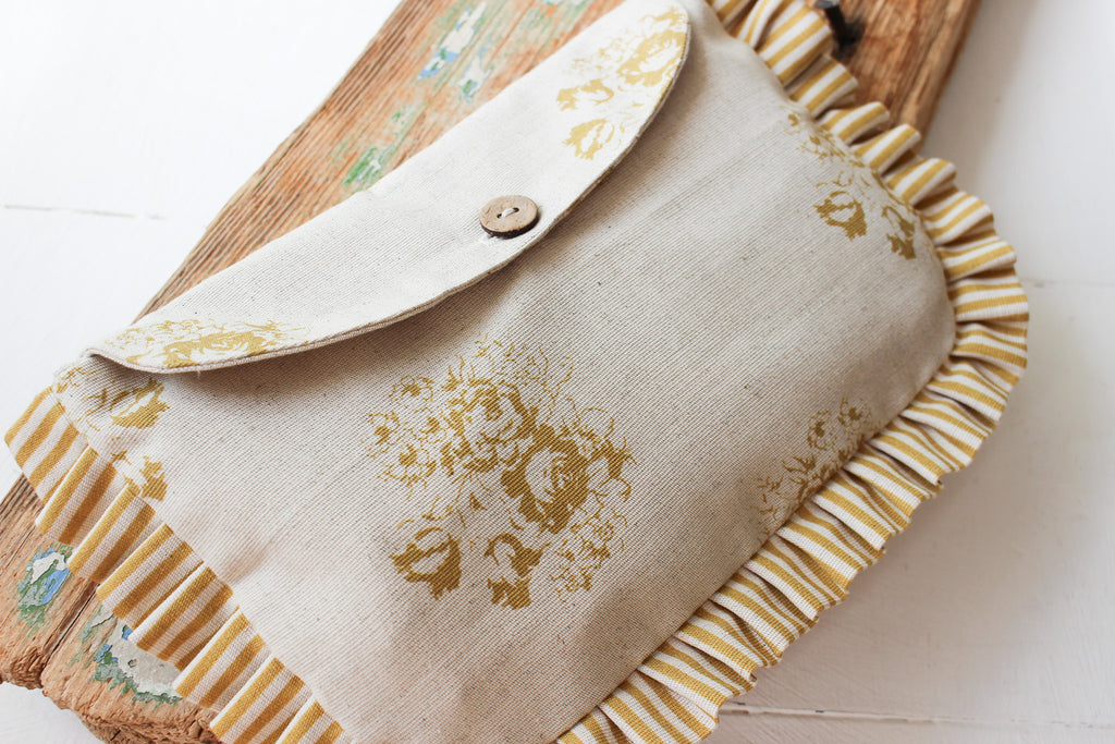 Frilled Essentials Bag | Mustard