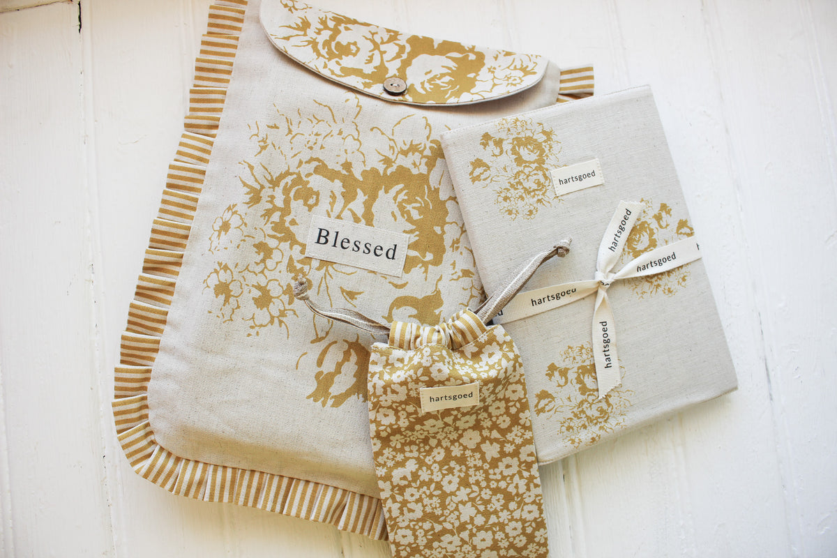 Frilled Bible Bag | Mustard | Blessed