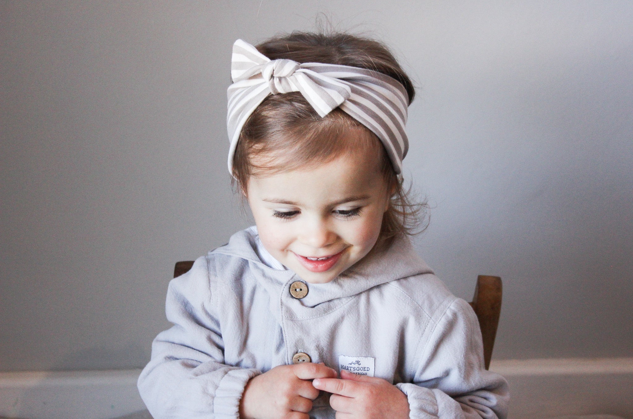 Tied Headband  |  Stone Stripe