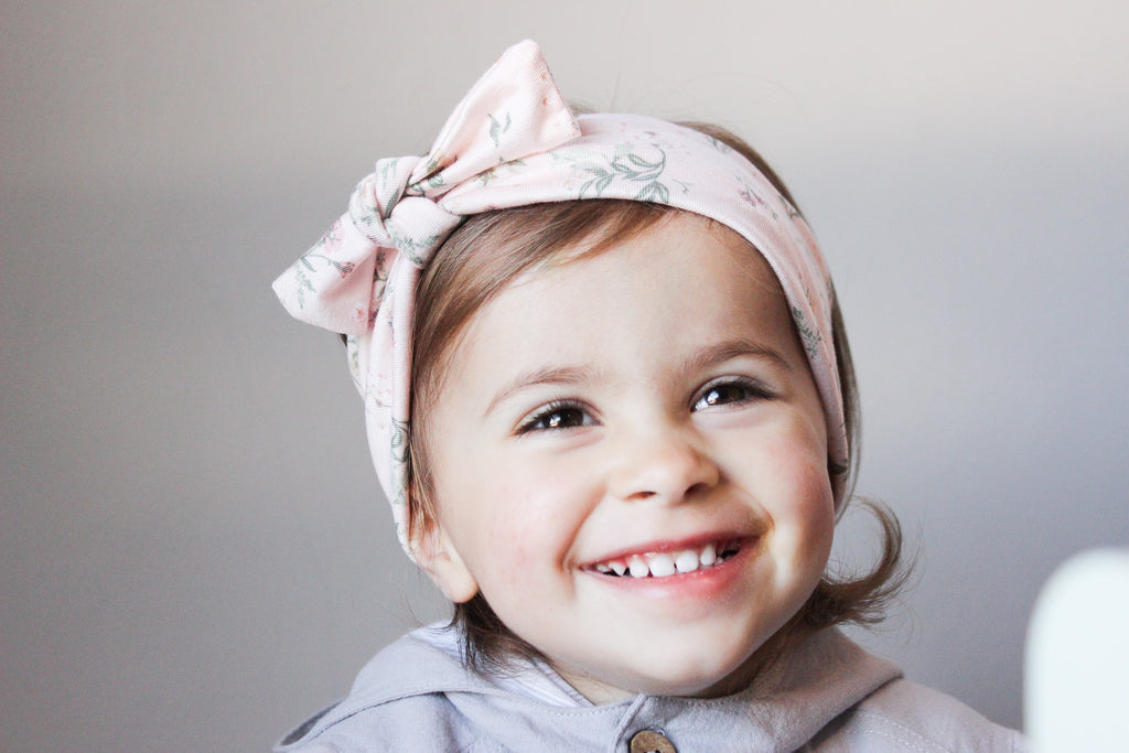 Tied Headband | Blossoms on Blush