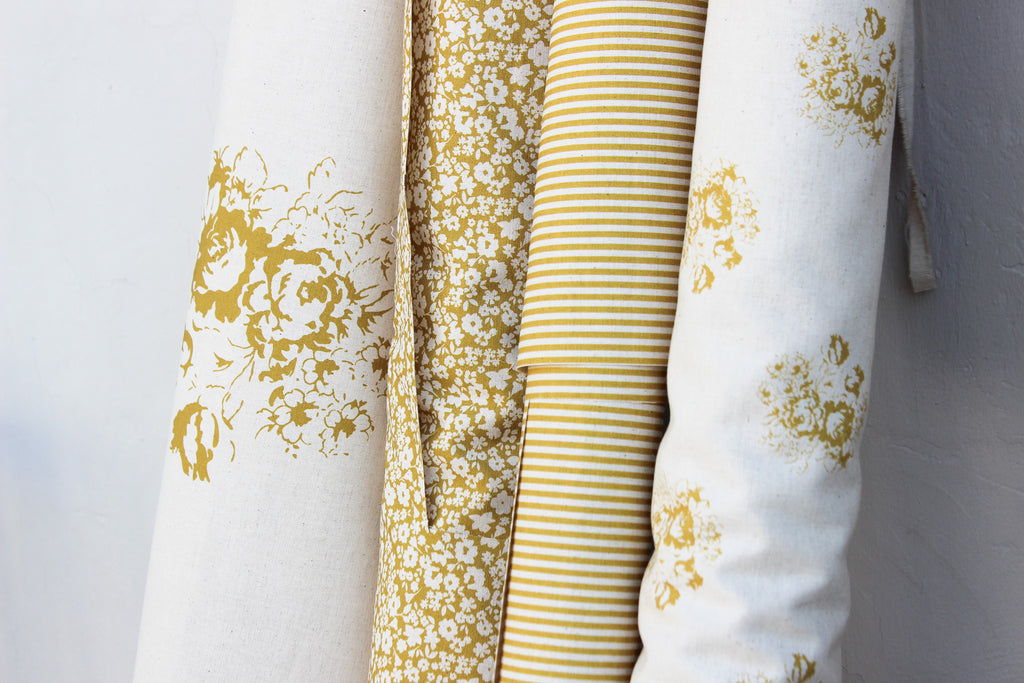 Fabric | Mustard Fields of Flowers