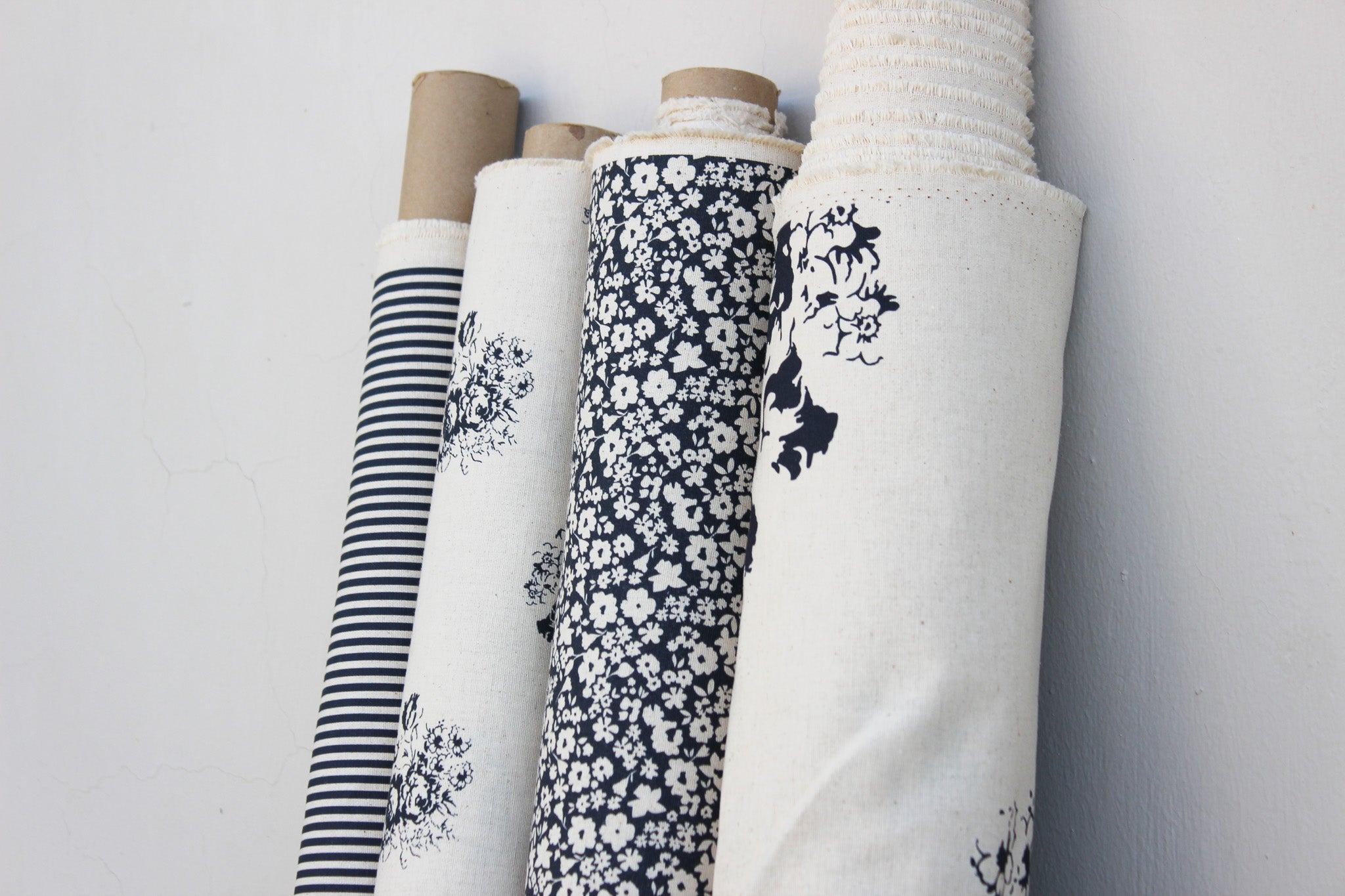 Fabric | Navy Fields of Flowers