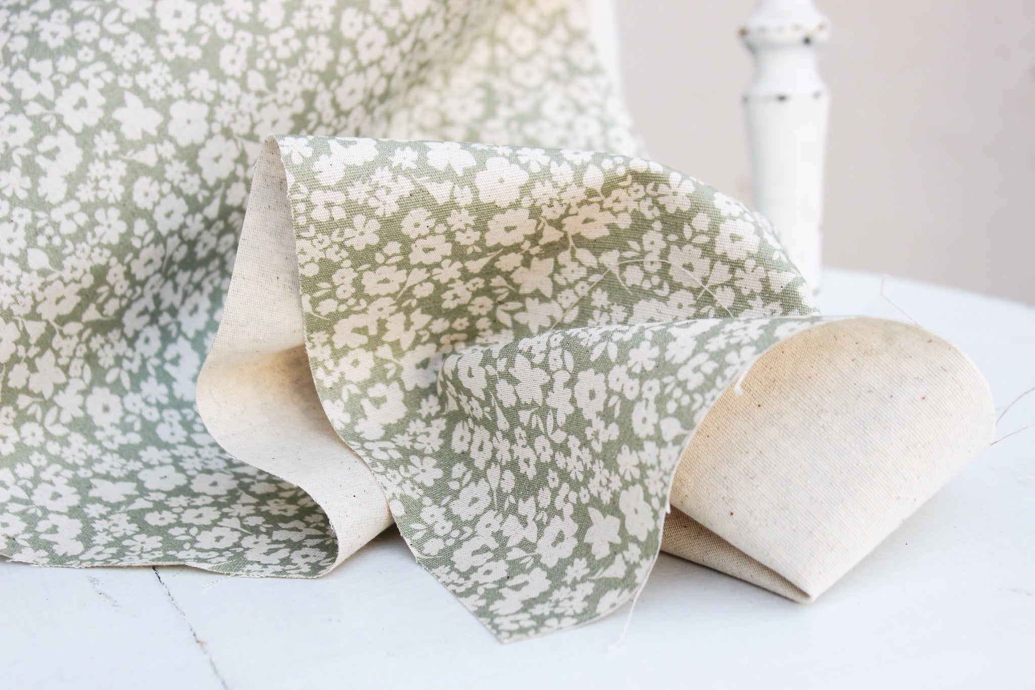 Fabric | Olive Fields of Flowers