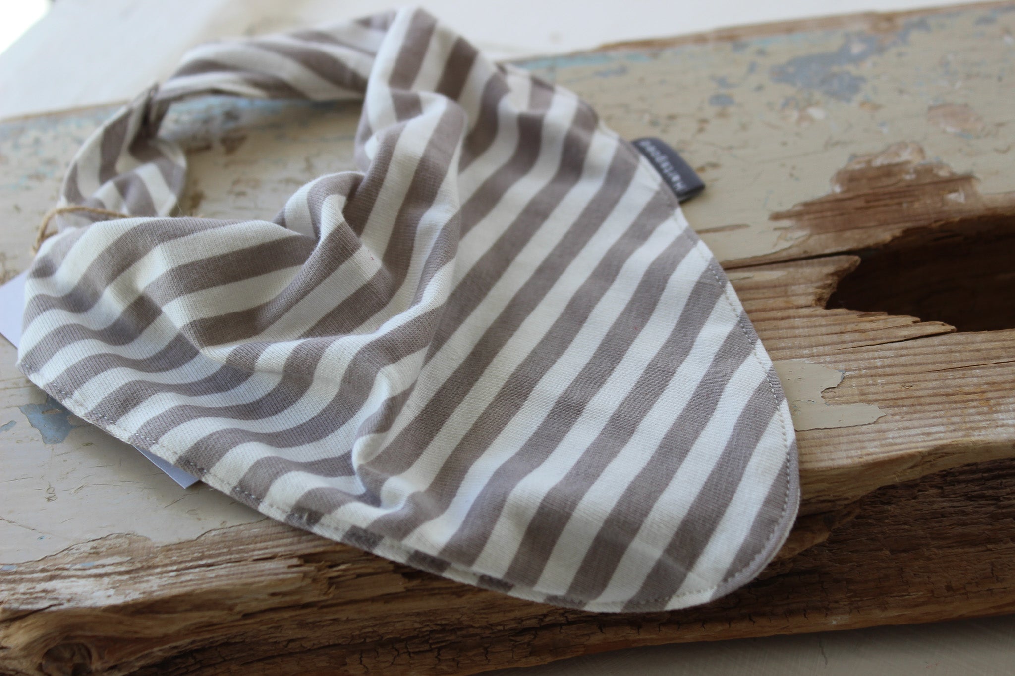 Bandana bib  |  Stone Stripe