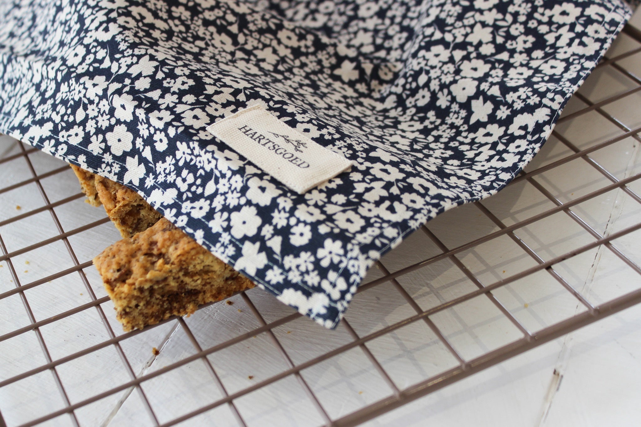 Tea Towel | Navy Fields of Flowers