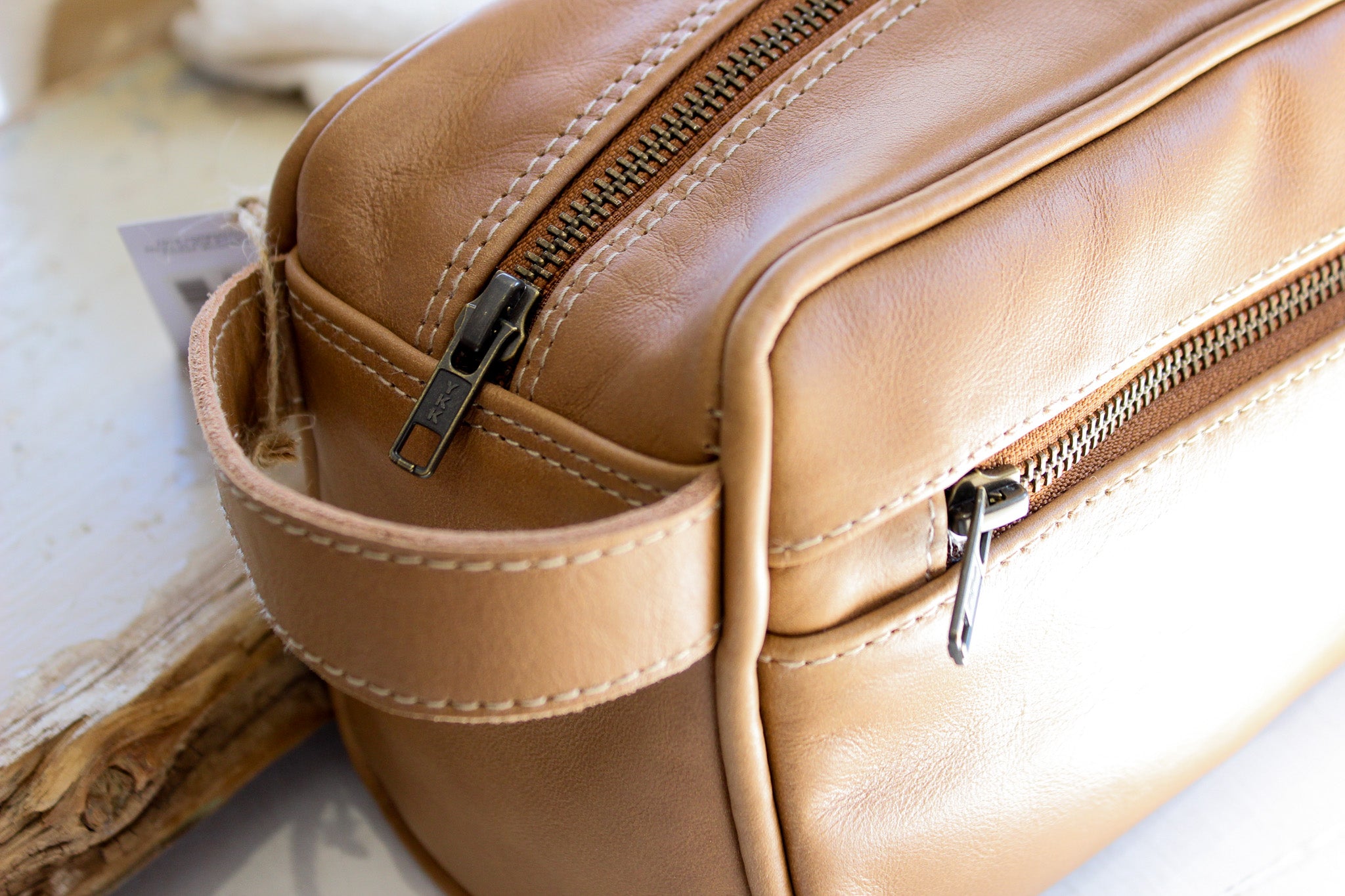 Leather Men's Toiletry |  Caramel