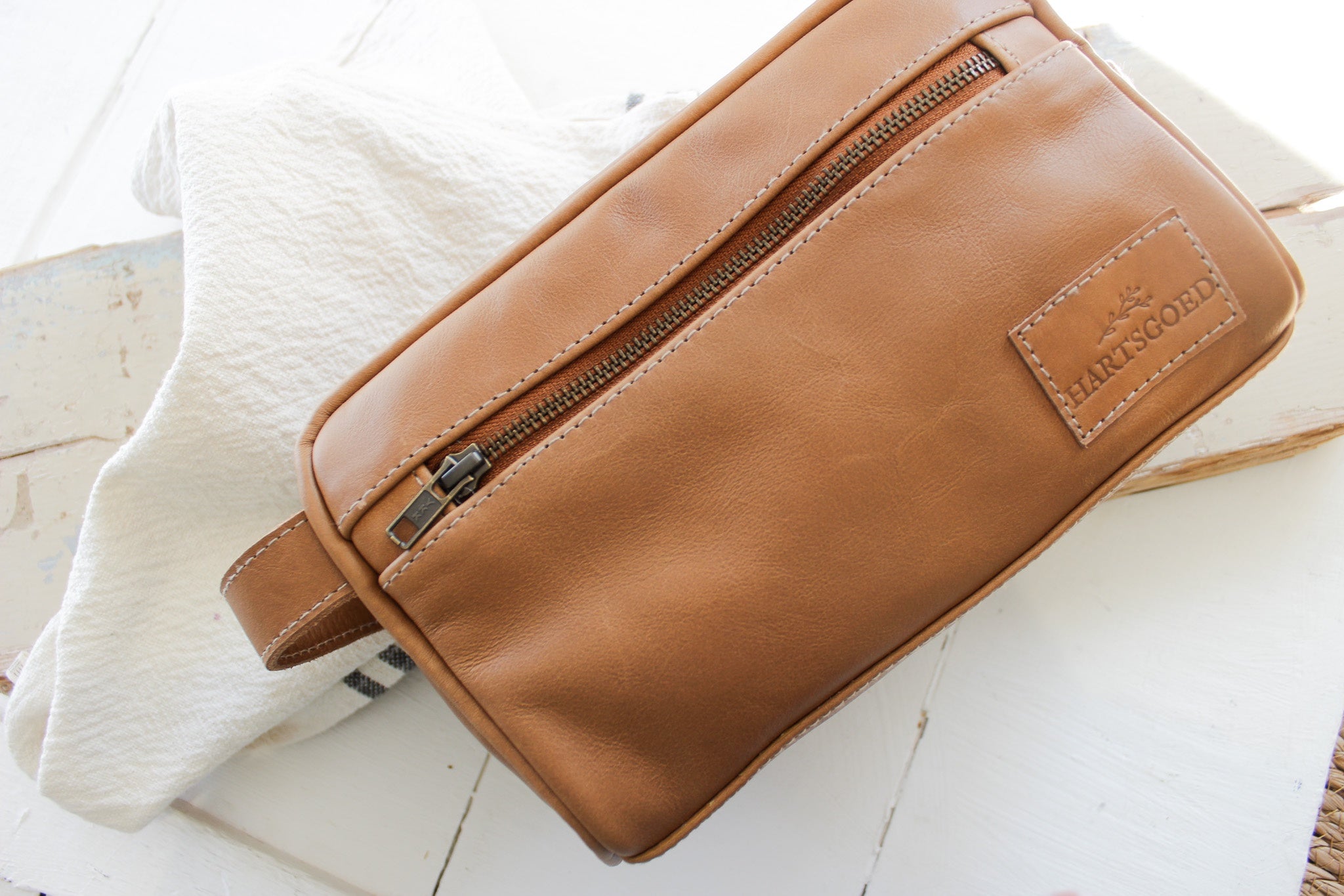 Leather Men's Toiletry |  Caramel