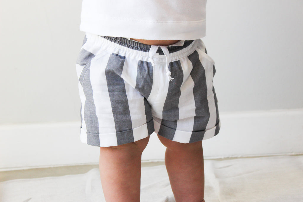 Henk Shorts | Denim Wide Stripe