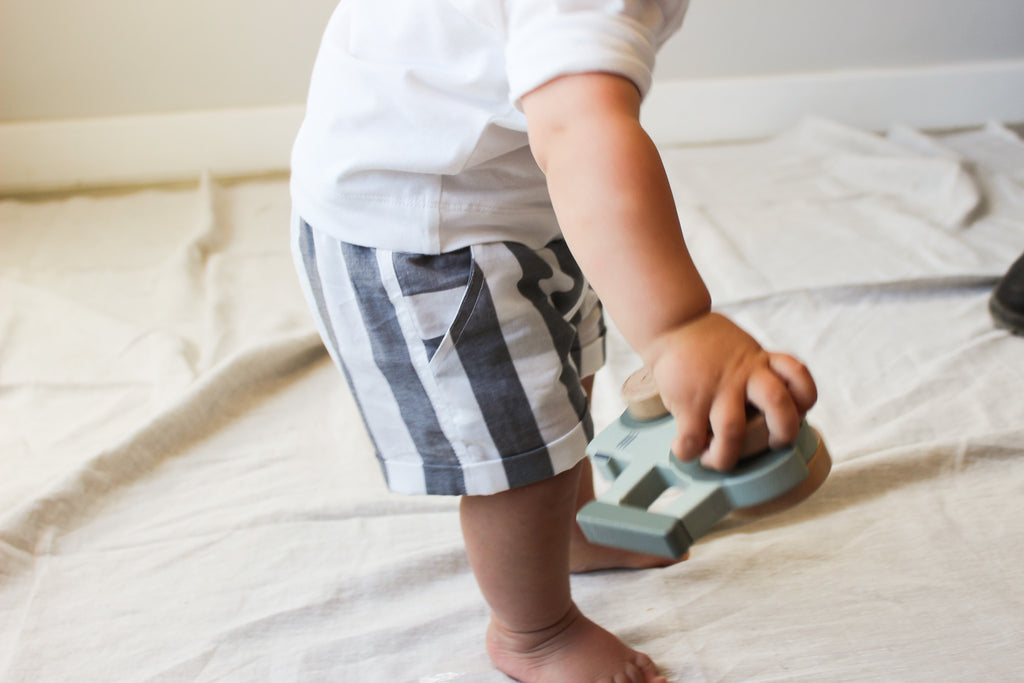 Henk Shorts | Denim Wide Stripe