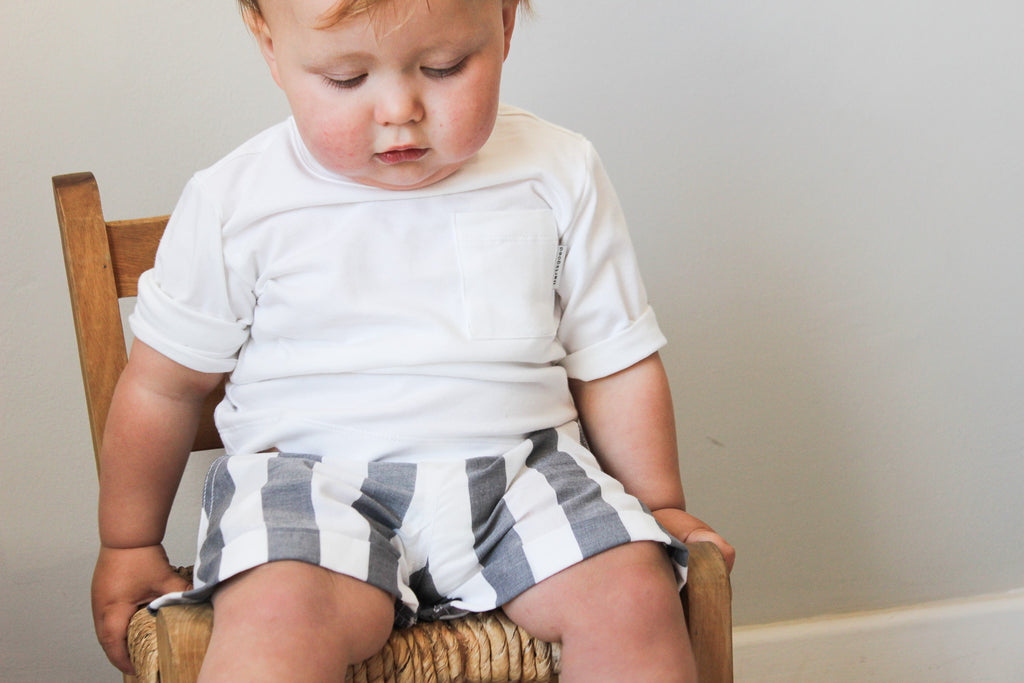 Henk Shorts | Denim Wide Stripe