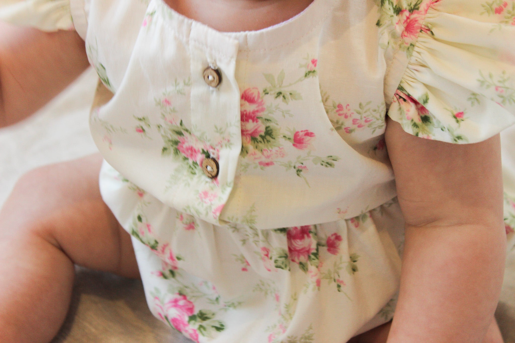 Beate Romper | Little Vintage Pink Roses