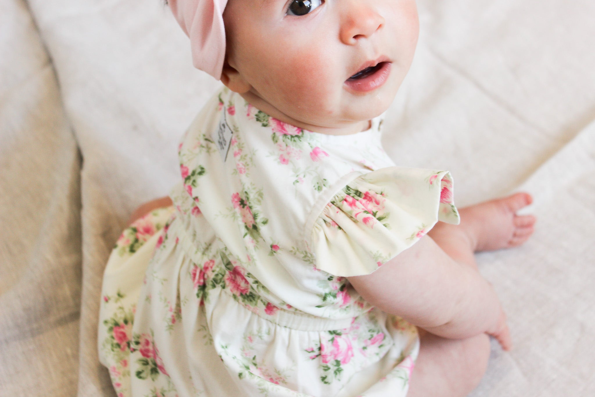 Beate Romper | Little Vintage Pink Roses