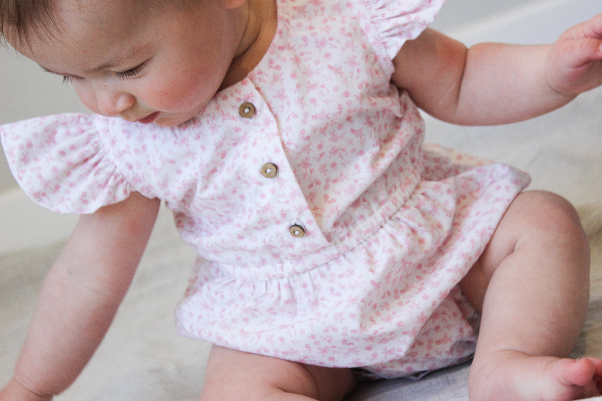 Beate Romper | Little Pink Floral