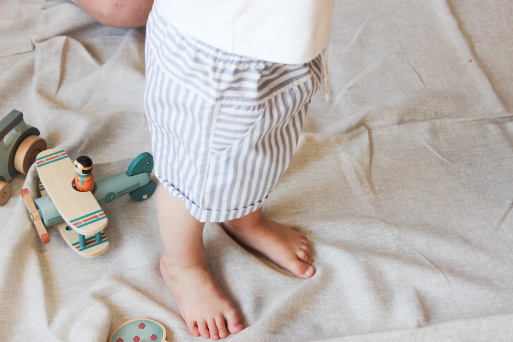 Henk Shorts | Grey Stripe