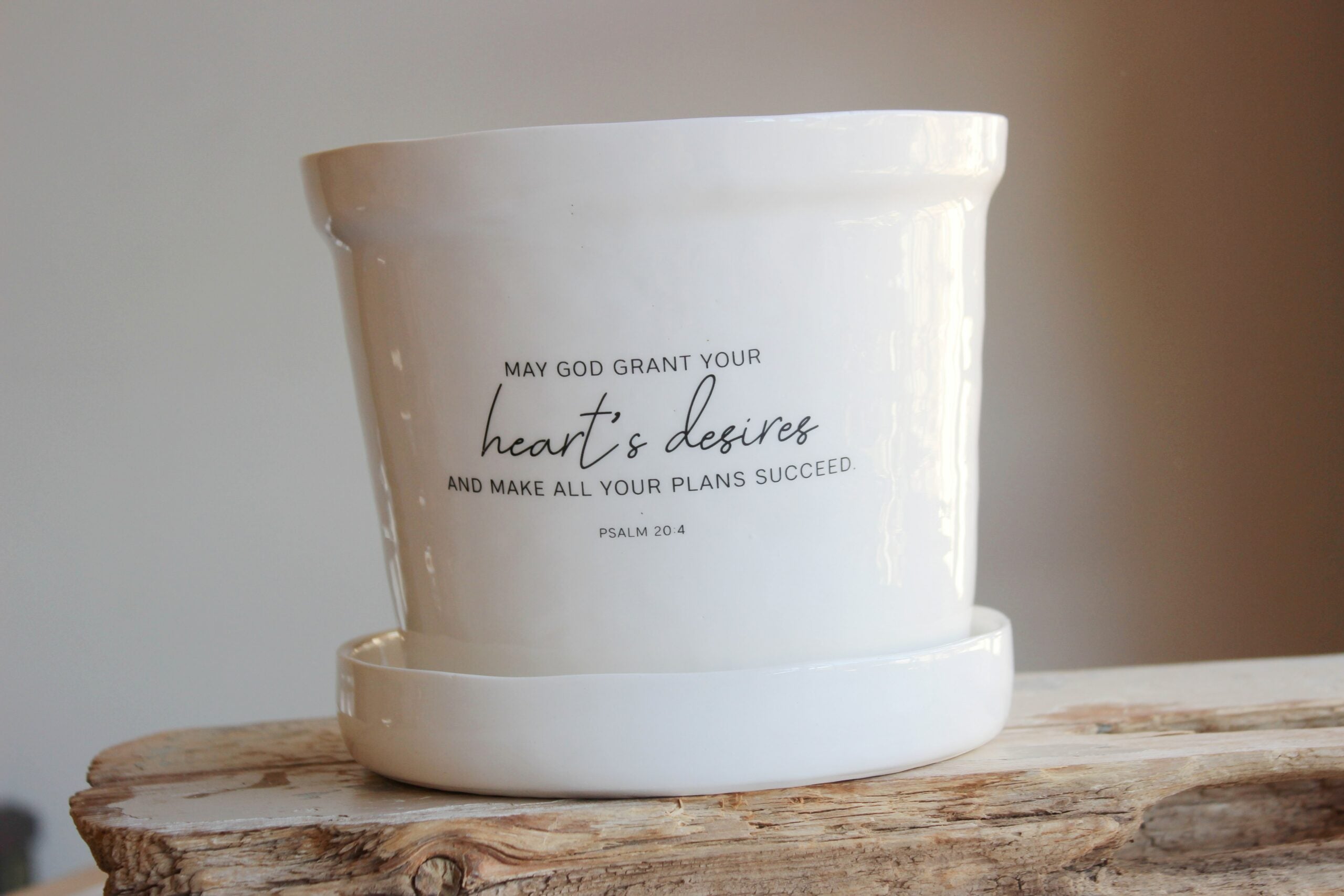 Round herb planter  |  Psalm 20:4