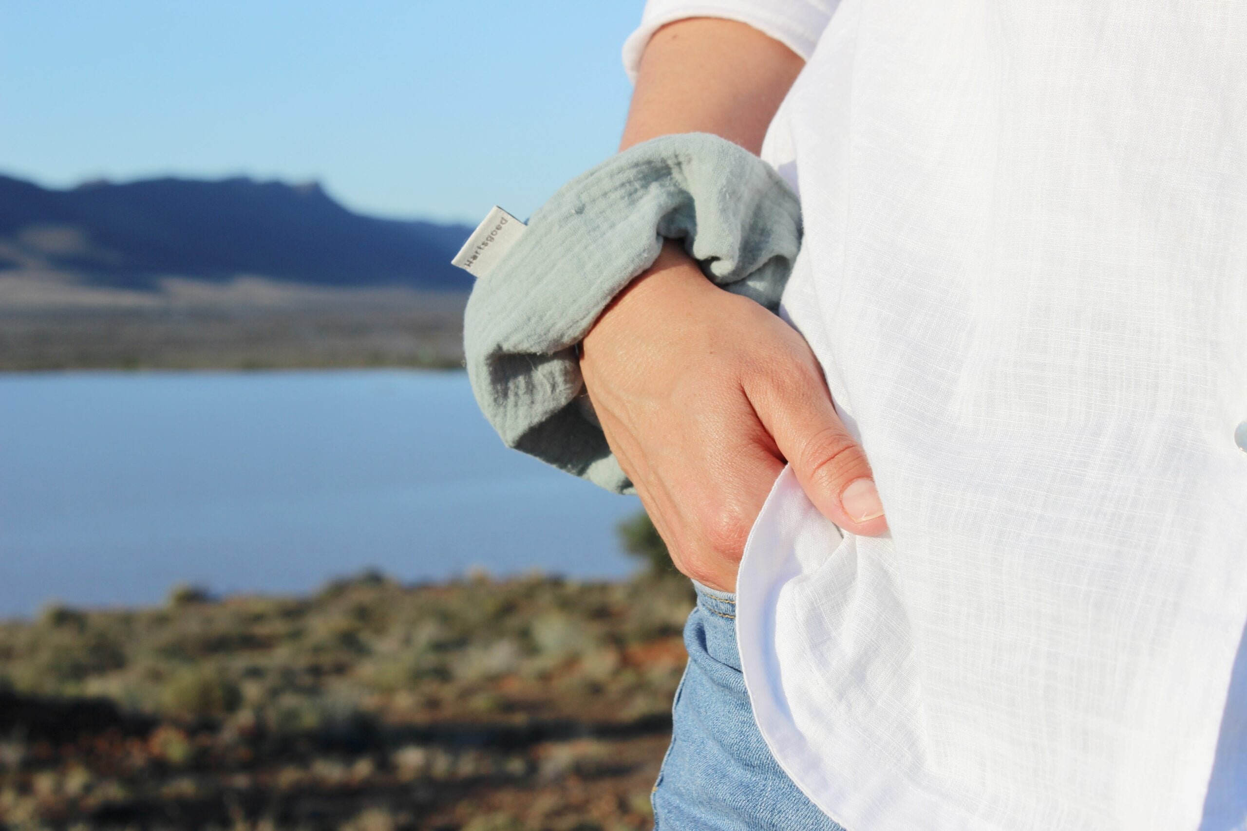 Mommy & Me Scrunchie  |  Sage muslin