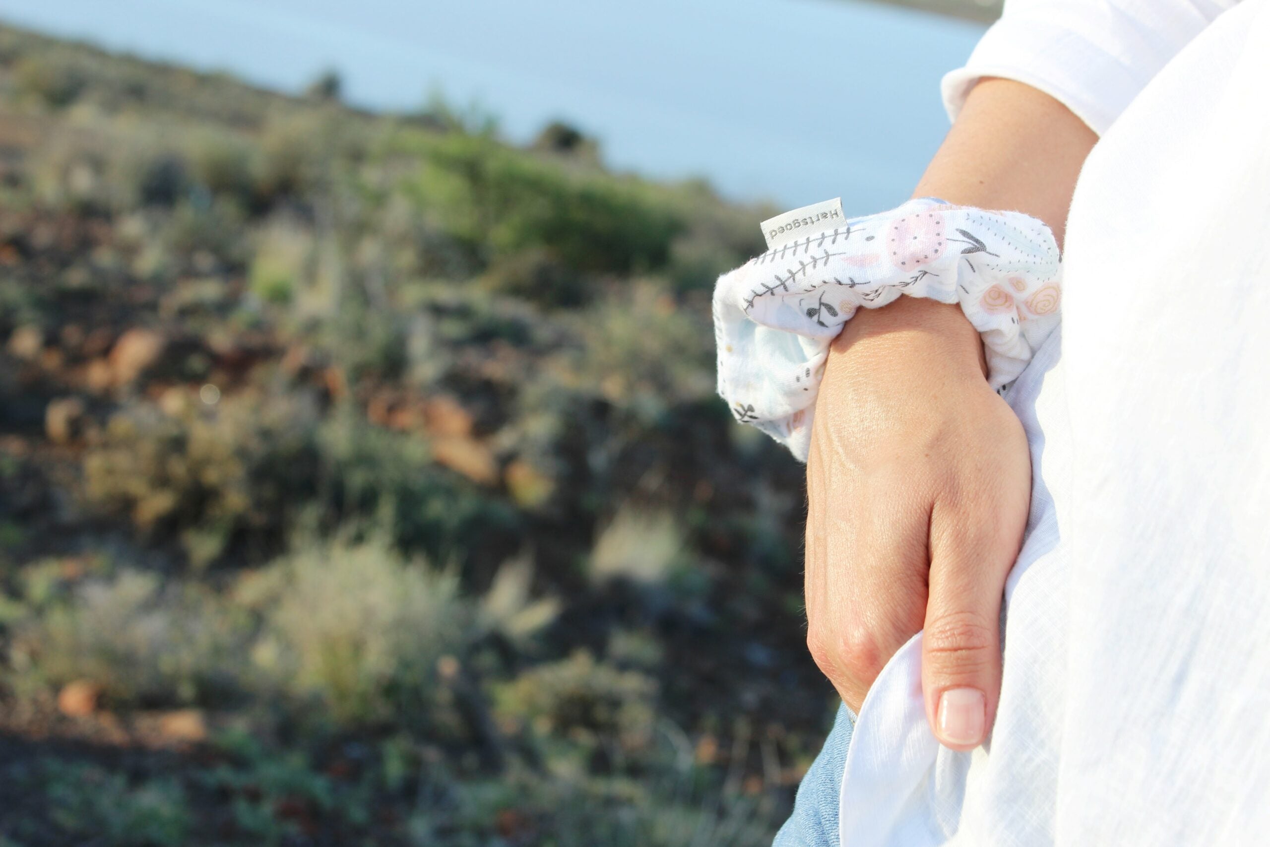 Mommy & Me Scrunchie  |  Floral on muslin