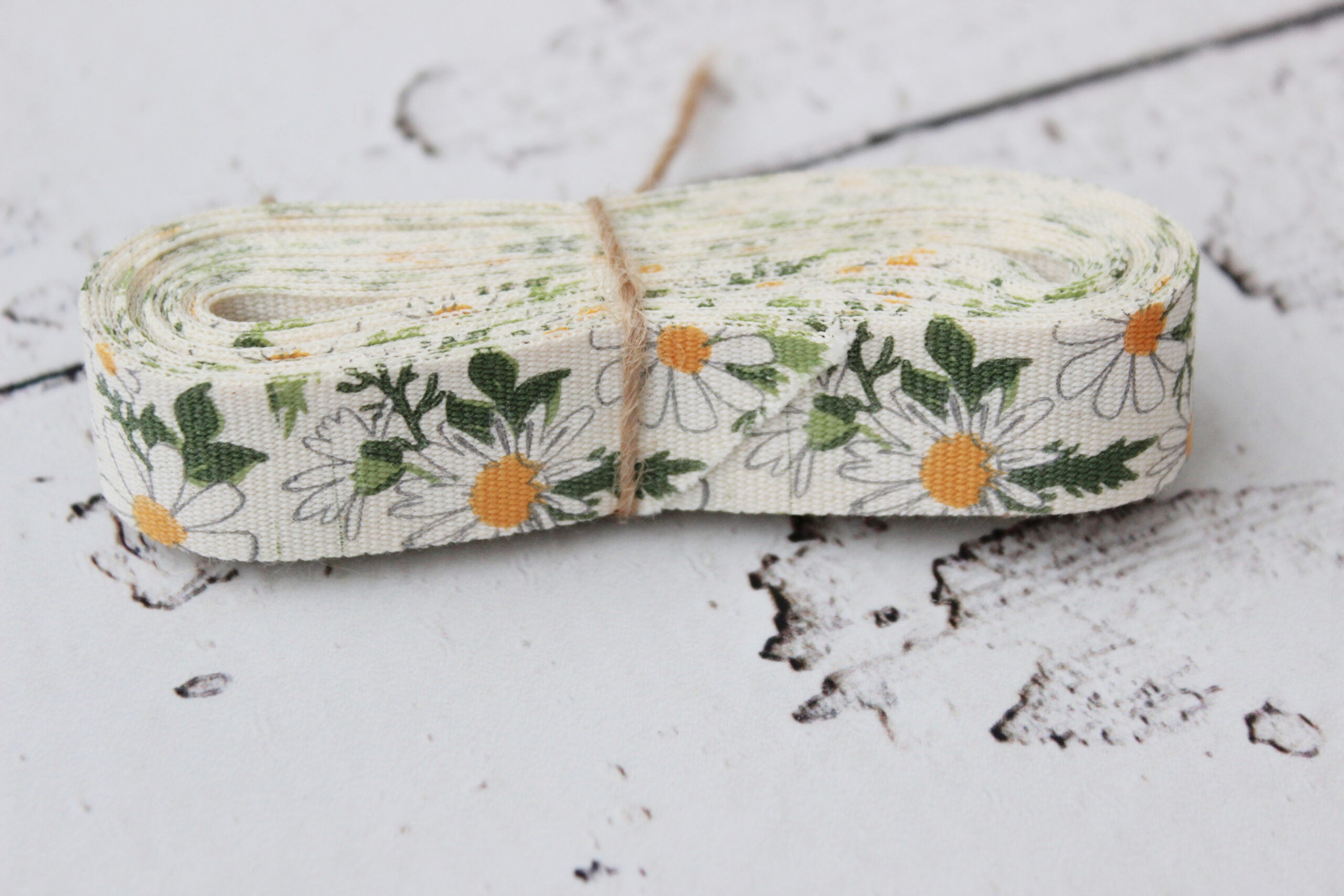 Ribbon 4m |  Daisies