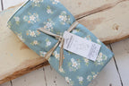 Burp cloth | Floral on dusty blue
