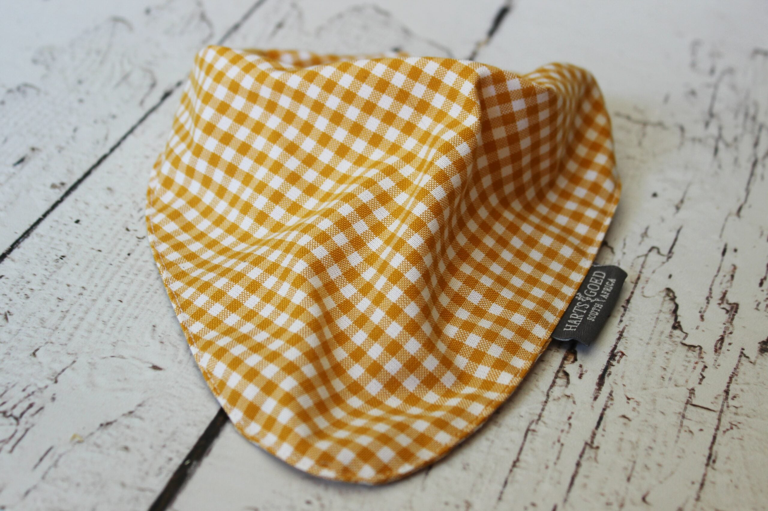 Bandana bib |  Mustard Gingham