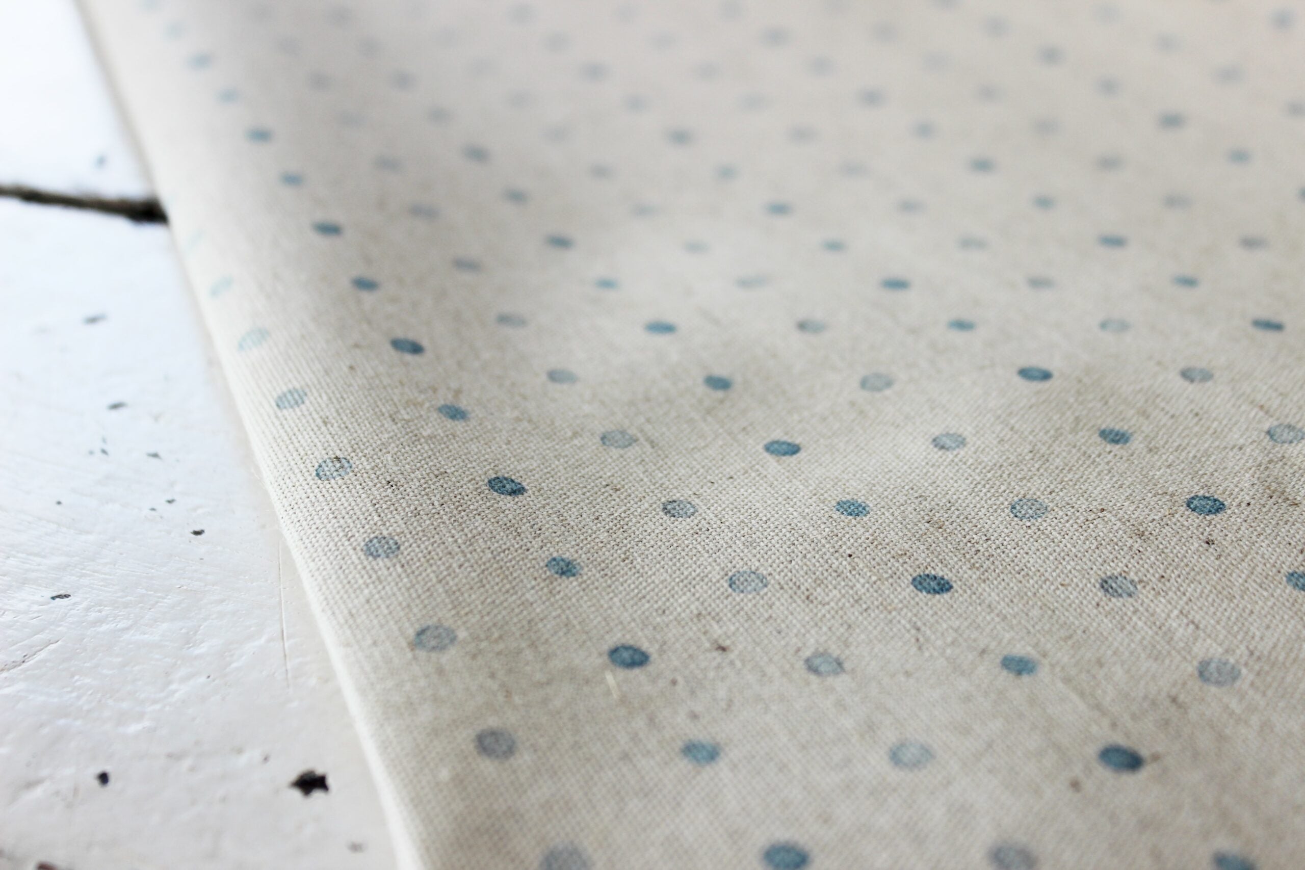 Hartsgoed Fabric  |  Blue watercolour Polka dots