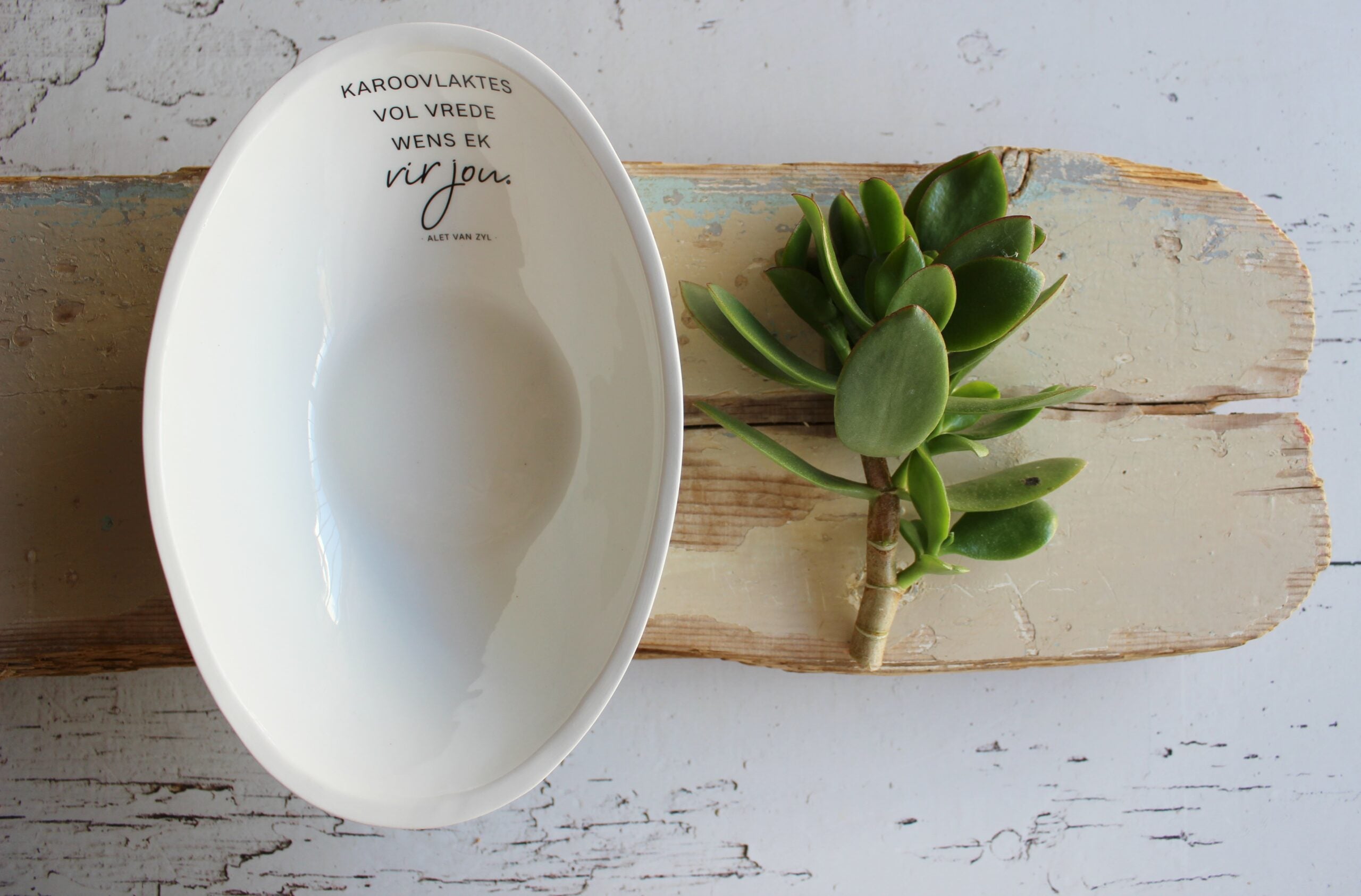 Medium oval bowl  |  Karoovlaktes vol vrede