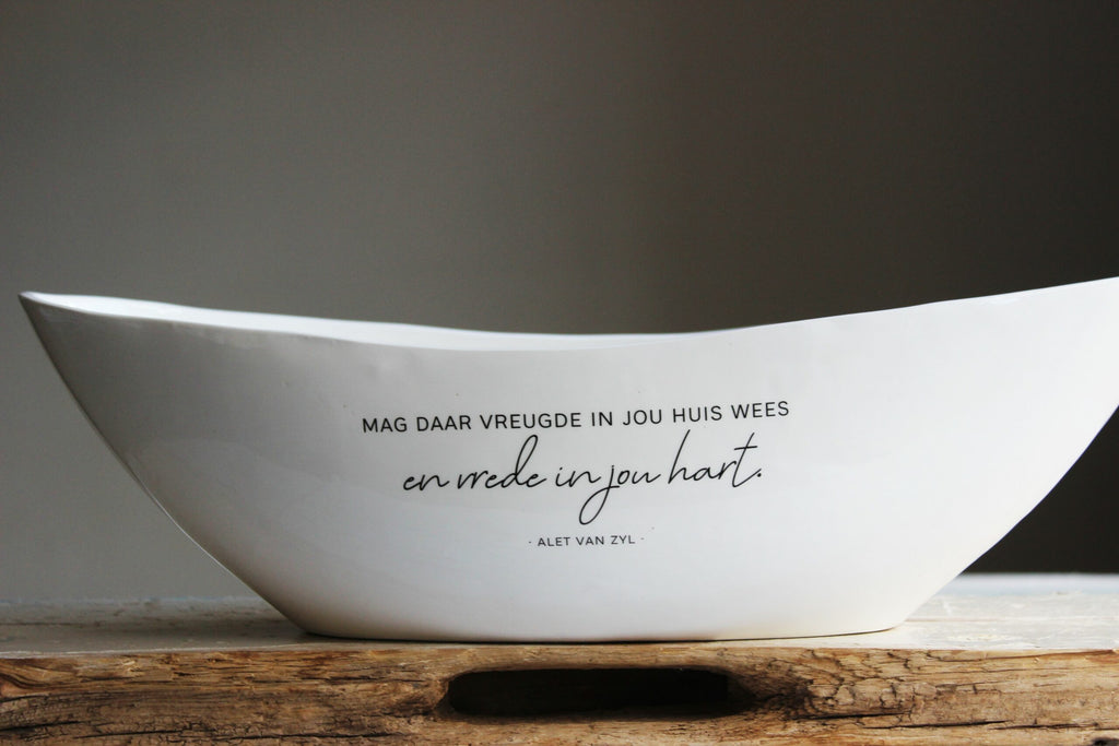 Large sloop Bowl  |  Vreugde in jou huis