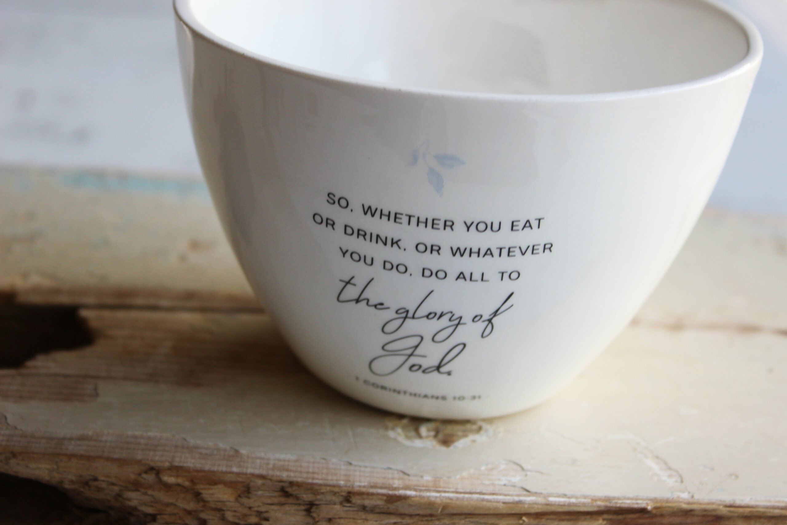 Tapered bowl  |  1 Corinthians 10:31