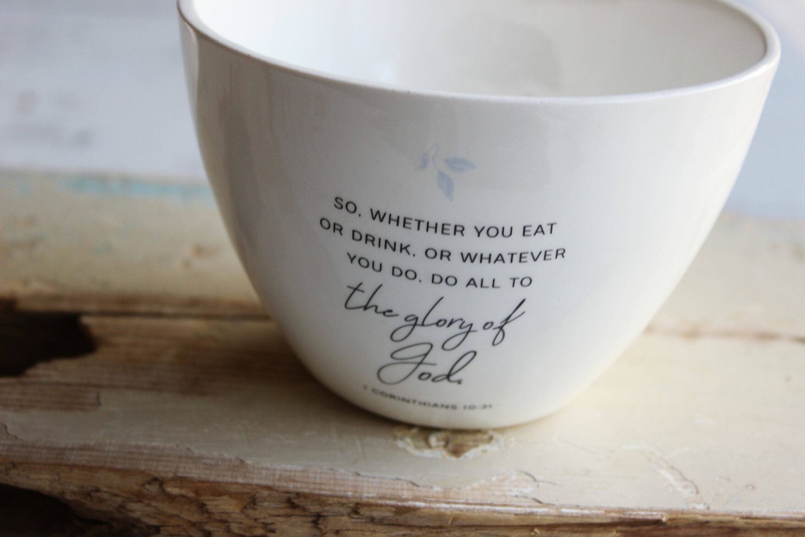 Tapered bowl  |  1 Corinthians 10:31