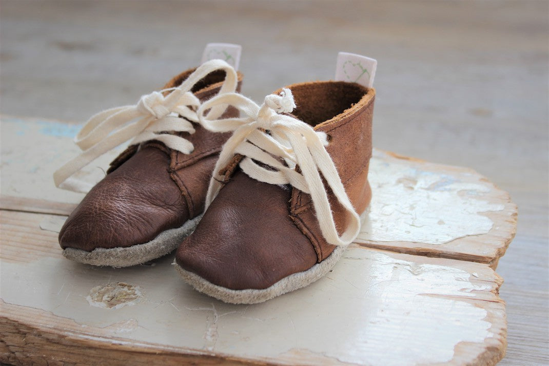 Handmade Baby Vellies | Brown Leather